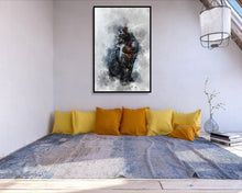 Watercolour Cat Poster Portrait Styled Large Wall Art Poster Perfect Gift Home Decor, Premium Quality, Animal Poster Print from A4 - A0