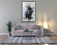 Watercolour Cat Poster Portrait Styled Large Wall Art Poster Perfect Gift Home Decor, Premium Quality, Animal Poster Print from A4 - A0