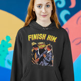 FINISH HIM Will Smith Slap Hoodie, Chris Rock Smack Meme Joke, Funny Hoody for Him Her, Will Smith Chris Rock Comic Parody, Unisex Sizes