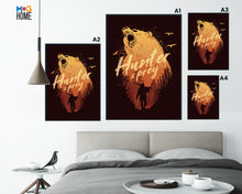 Bear Print, Bear Poster, Bear Gift, Double Exposure Bear & Prey Wall Art, Grizzly Bear, Grizzly Bear Print, Poster Print Size A4 A3 A2 A1 A0