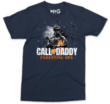 Call of Daddy T-shirt, Funny FPS Video Game Top For Gamer Dad, Parenting Cool Soldier Dad Father's Day Gift Idea For Grandad Daddy