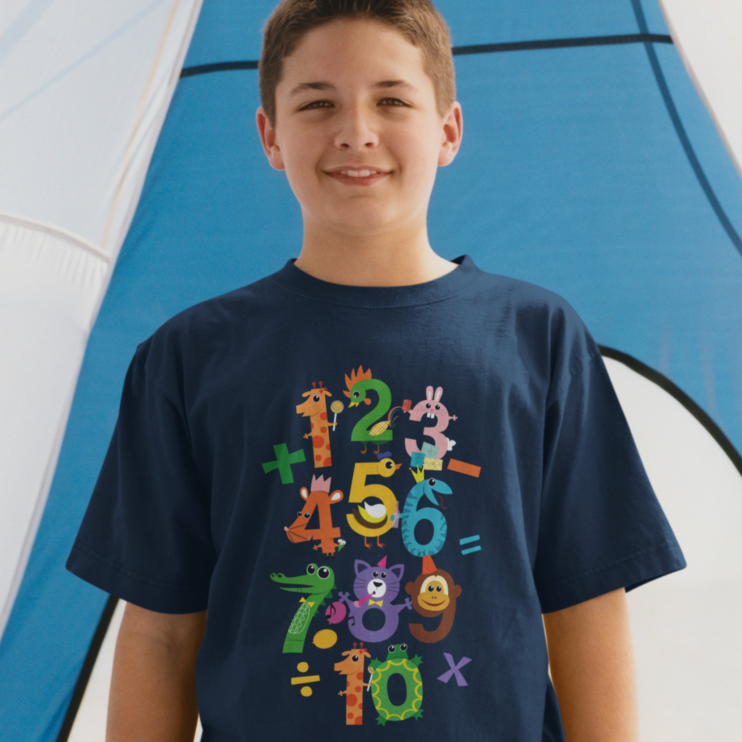 Animals Numbers T-shir, World Maths Day Shirt, Funny Kids Number tshir ...