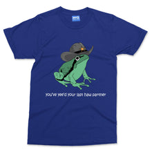 Cowboy Frog T-shirt Funny Bullfrog Tadpole Parody Joke Hilarious Cattleman Tee