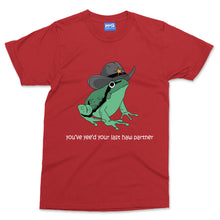 Cowboy Frog T-shirt Funny Bullfrog Tadpole Parody Joke Hilarious Cattleman Tee
