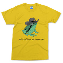 Cowboy Frog T-shirt Funny Bullfrog Tadpole Parody Joke Hilarious Cattleman Tee