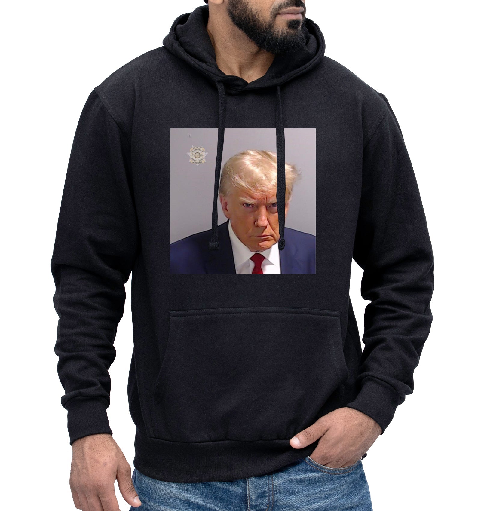 Donald Trump Jail Mugshot Meme Hoodie Headshot TRUMP 2024 Funny Fake N ...