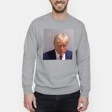 Donald Trump Mugshot Jail Headshot TRUMP 2024 Sweatshirt Funny Fake News Jumper