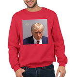 Donald Trump Mugshot Jail Headshot TRUMP 2024 Sweatshirt Funny Fake News Jumper