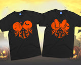 Mickey & Minnie Scary Halloween T-shirt Creepy Haunted Spooky Tee Costume Shirts