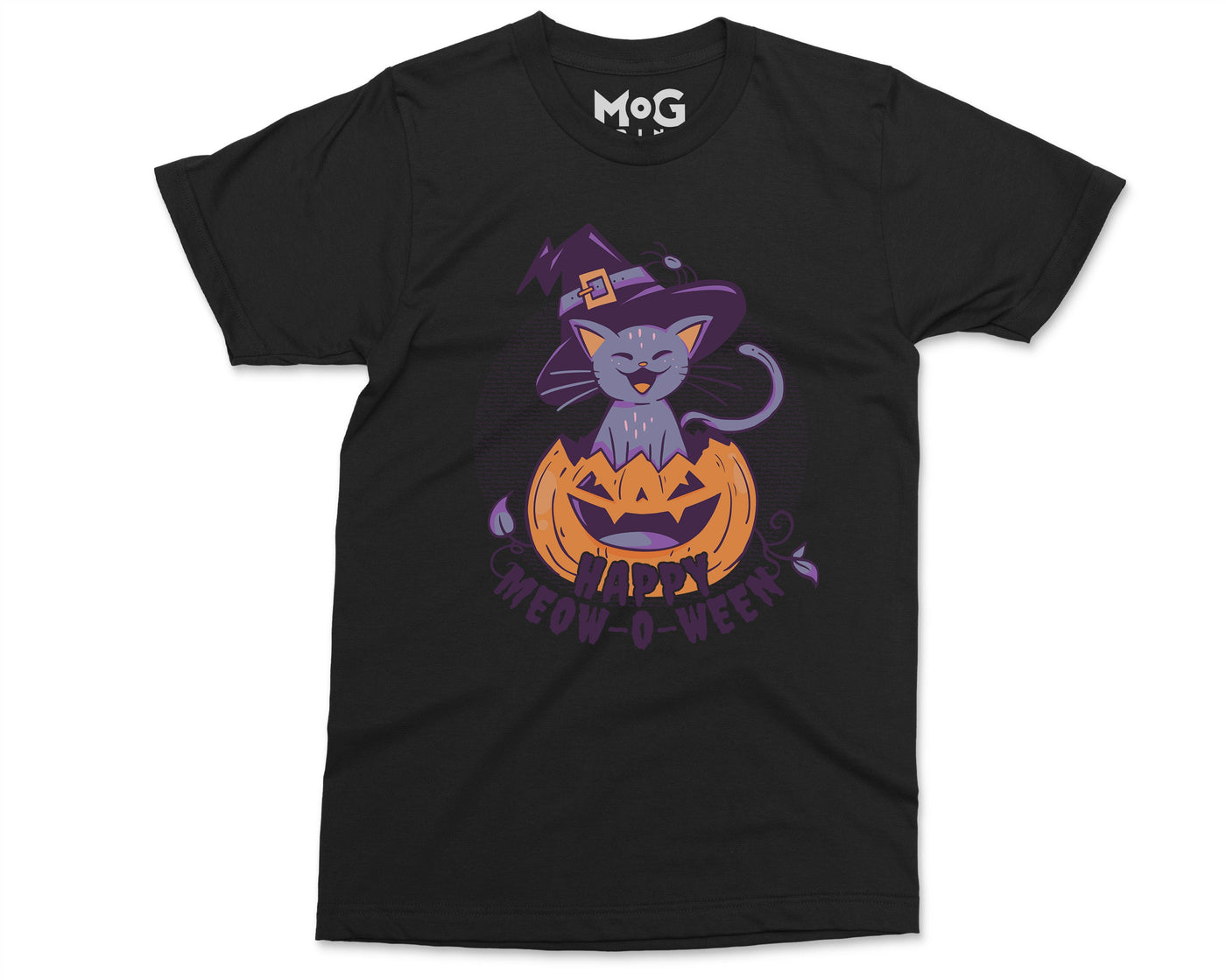 Cat Halloween Unisex T-shirt, Spooky Season Scary Pumpkin Shirt, Cat Lover Cotton T-shirt, Happy Halloween Top, Costume Party Gifts for Him Her