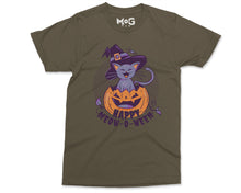 Cat Halloween Unisex T-shirt, Spooky Season Scary Pumpkin Shirt, Cat Lover Cotton T-shirt, Happy Halloween Top, Costume Party Gifts for Him Her