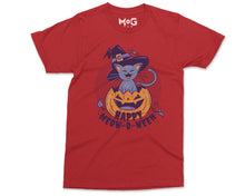 Cat Halloween Unisex T-shirt, Spooky Season Scary Pumpkin Shirt, Cat Lover Cotton T-shirt, Happy Halloween Top, Costume Party Gifts for Him Her