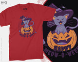 Cat Halloween Unisex T-shirt, Spooky Season Scary Pumpkin Shirt, Cat Lover Cotton T-shirt, Happy Halloween Top, Costume Party Gifts for Him Her