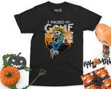 Halloween Gamer T-shirt I Paused My Game To Be Here Dead Skeleton Video Gaming T-shirt, Unisex Jersey Short Sleeve Halloween Gift Unisex Tee