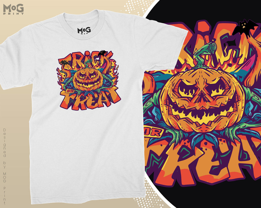 Trick or Treat Halloween T-shirt, Evil Scary Pumpkin, Halloween Outfit, Halloween Costume Shirt, Halloween Gift 2026, Unisex T-Shirt