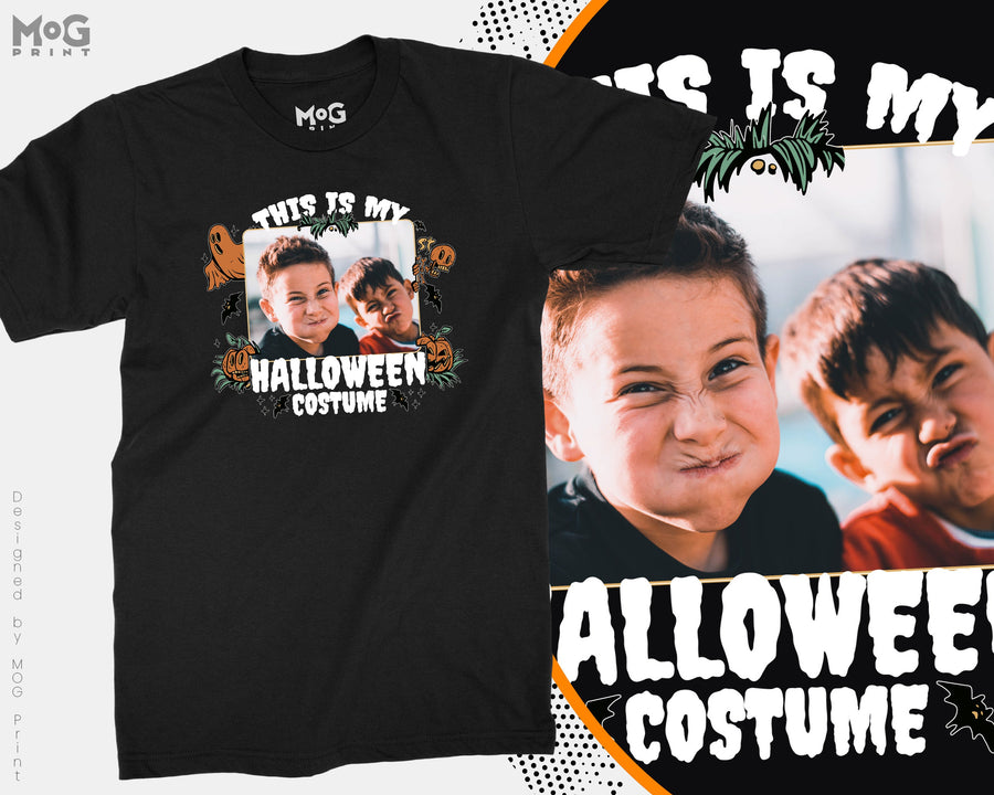 Personalised Halloween Photo T-shirt, Custom Picture Shirt, Personalised Photo Gifts, Kids Boys Girls Halloween Gifts, Unisex T-shirt
