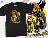 Halloween Evil Pumpkin T-shirt, The Candy Inspector, Halloween 2024, Halloween Gift for Kids Children, Scary Spooky Horror - Unisex Tee