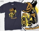 Halloween Evil Pumpkin T-shirt, The Candy Inspector, Halloween 2024, Halloween Gift for Kids Children, Scary Spooky Horror - Unisex Tee