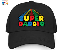Super Daddio Unisex Adult Cap, New Dad Baseball Hat, Gamer Dad Announcement Father's Day Gift, Family Gaming 100% Cotton Twill Cap