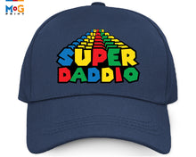 Super Daddio Unisex Adult Cap, New Dad Baseball Hat, Gamer Dad Announcement Father's Day Gift, Family Gaming 100% Cotton Twill Cap