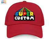 Customised Super Baseball Cap, Retro Costume Cosplay Unisex Adult Cap, Custom Text Party Gamer Cap, Personalised Name Text Trendy Cap