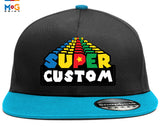 Customised Text Super Snapback Cap, Gaming Personalised Name Unisex Adult Cap, Costume Gamer Gifts, Adjustable Size Cap for Him Her