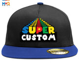 Customised Text Super Snapback Cap, Gaming Personalised Name Unisex Adult Cap, Costume Gamer Gifts, Adjustable Size Cap for Him Her