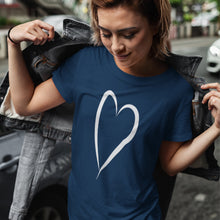 Love Heart Symbol T-shirt Cute Girls Top Yoga Spiritual Hearts Fashion Women Tee