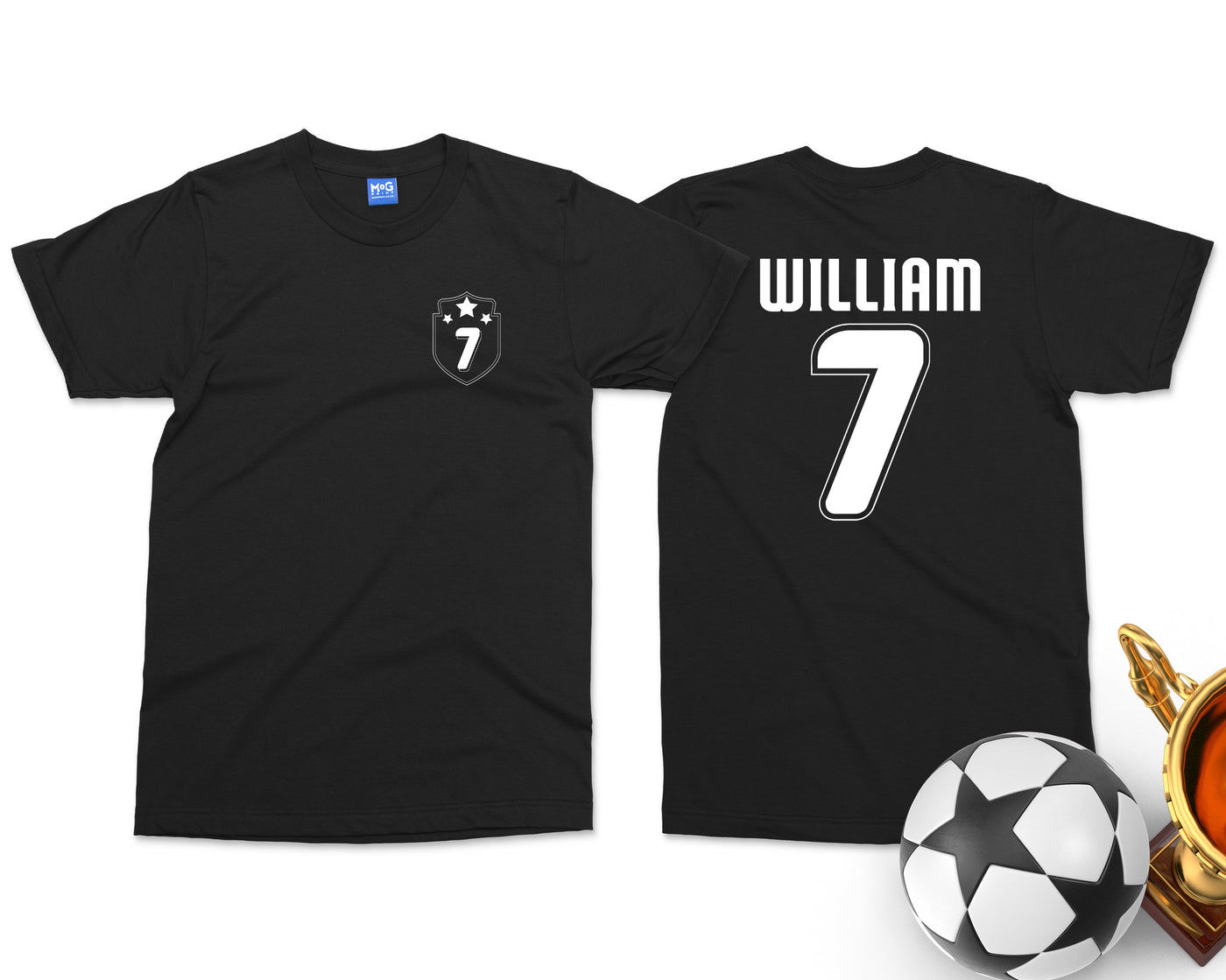 Football Personalised T-shirt Custom Football Shirt with YOUR NAME & NUMBER, Mens Coach Kit, Kids Sports Soccer team