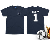 Football Personalised T-shirt Custom Football Shirt with YOUR NAME & NUMBER, Mens Coach Kit, Kids Sports Soccer team