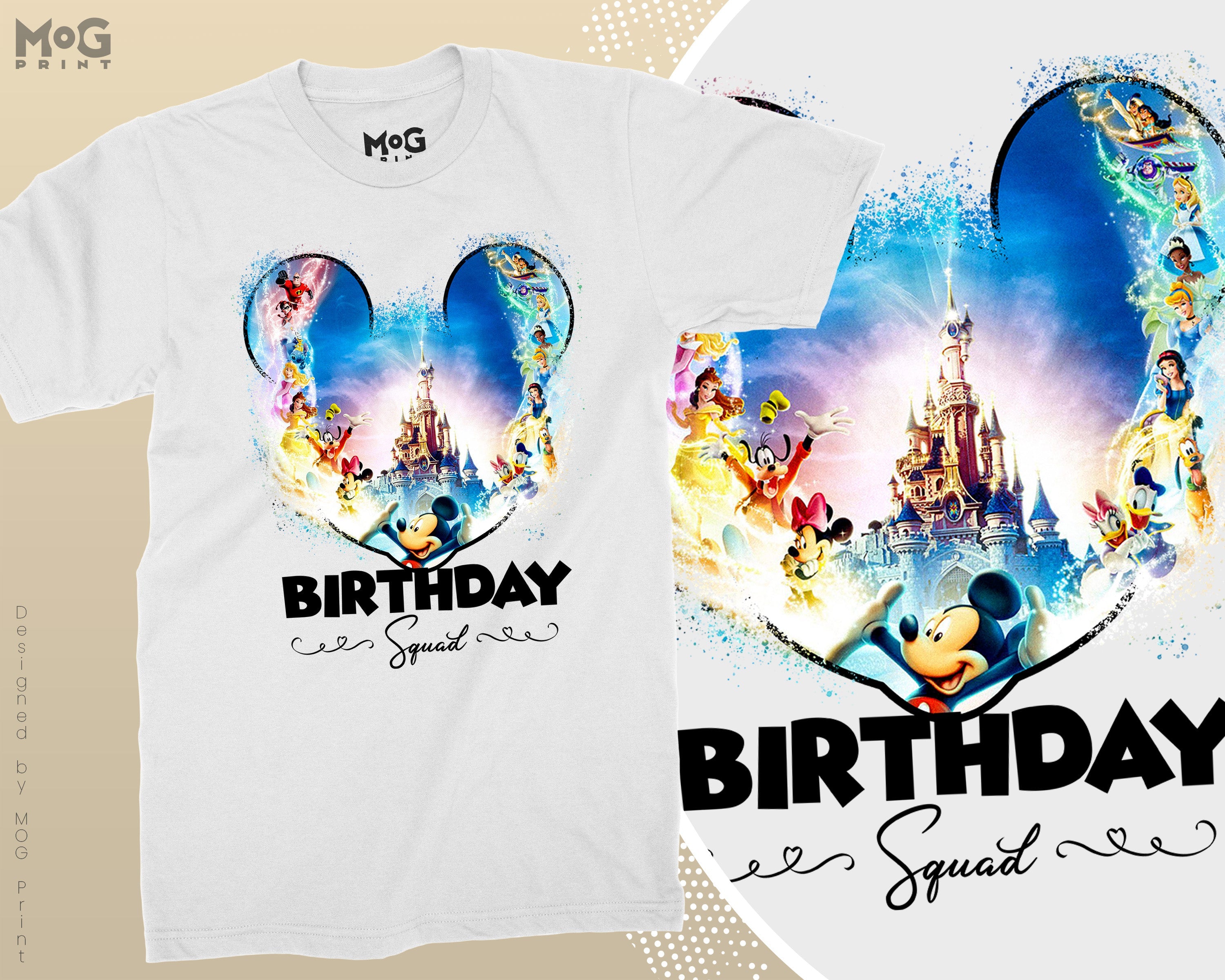 Disneyland Birthday Party T shirt Group Matching Shirts for Boys Fami Mog Print