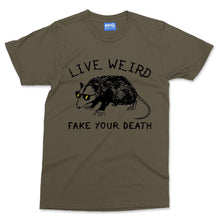 Possum Live Weird Fake Your Death T Shirt Funny Spirit Animal Opossum Rat Tee