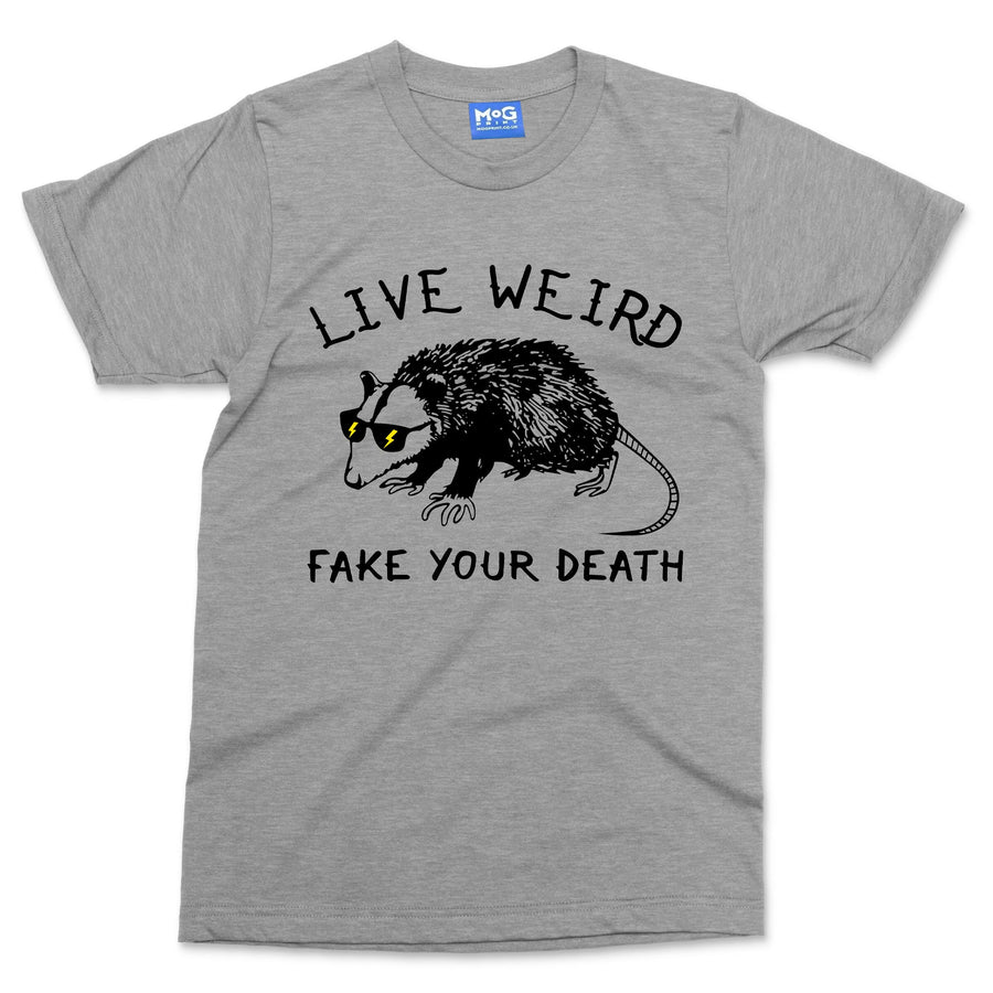 Possum Live Weird Fake Your Death T Shirt Funny Spirit Animal Opossum Rat Tee