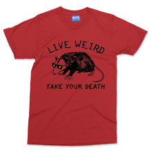 Possum Live Weird Fake Your Death T Shirt Funny Spirit Animal Opossum Rat Tee