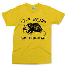 Possum Live Weird Fake Your Death T Shirt Funny Spirit Animal Opossum Rat Tee