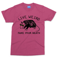 Possum Live Weird Fake Your Death T Shirt Funny Spirit Animal Opossum Rat Tee