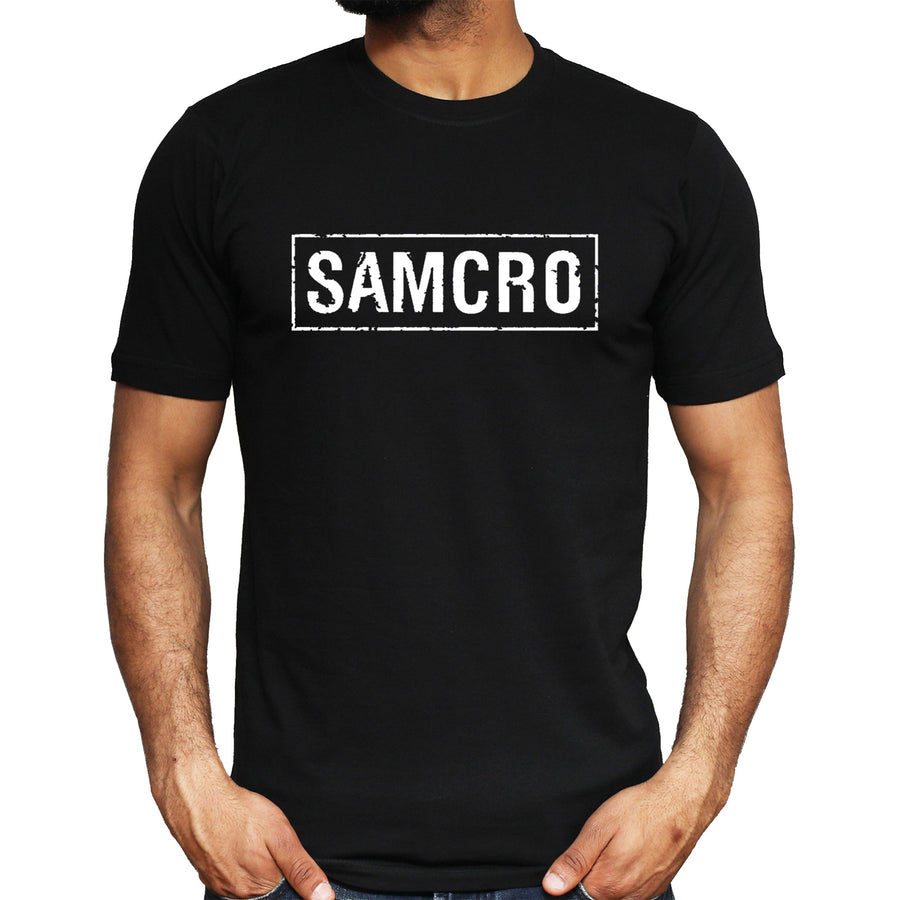 SAMCRO Logo T-shirt Sons of Anarchy Inspired Motorcycle Biker Tee Chopper Men's Top