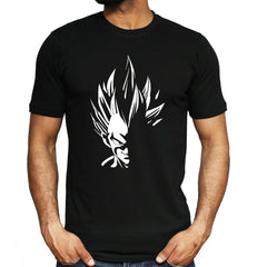 Vegeta Evil Smirk T-shirt DBZ Super Saiyan Manga Art Dragon Ball Z Cool Anime Cosplay Tee