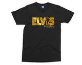 Elvis Presley Inspired Gold Print T-shirt King of Rock and Roll Classic Vintage Singer Top