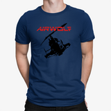 Airwolf Helicopter Inspired T-shirt 80's Classic Movie Film Eighties Fashion Men's Top