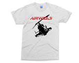 Airwolf Helicopter Inspired T-shirt 80's Classic Movie Film Eighties Fashion Men's Top