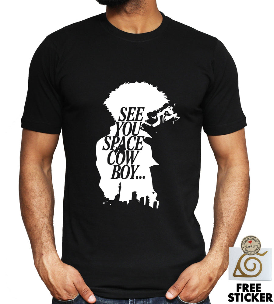 See You Space Cowboy T-shirt Spike Spiegel Cowboy Bebop Retro Anime Tee