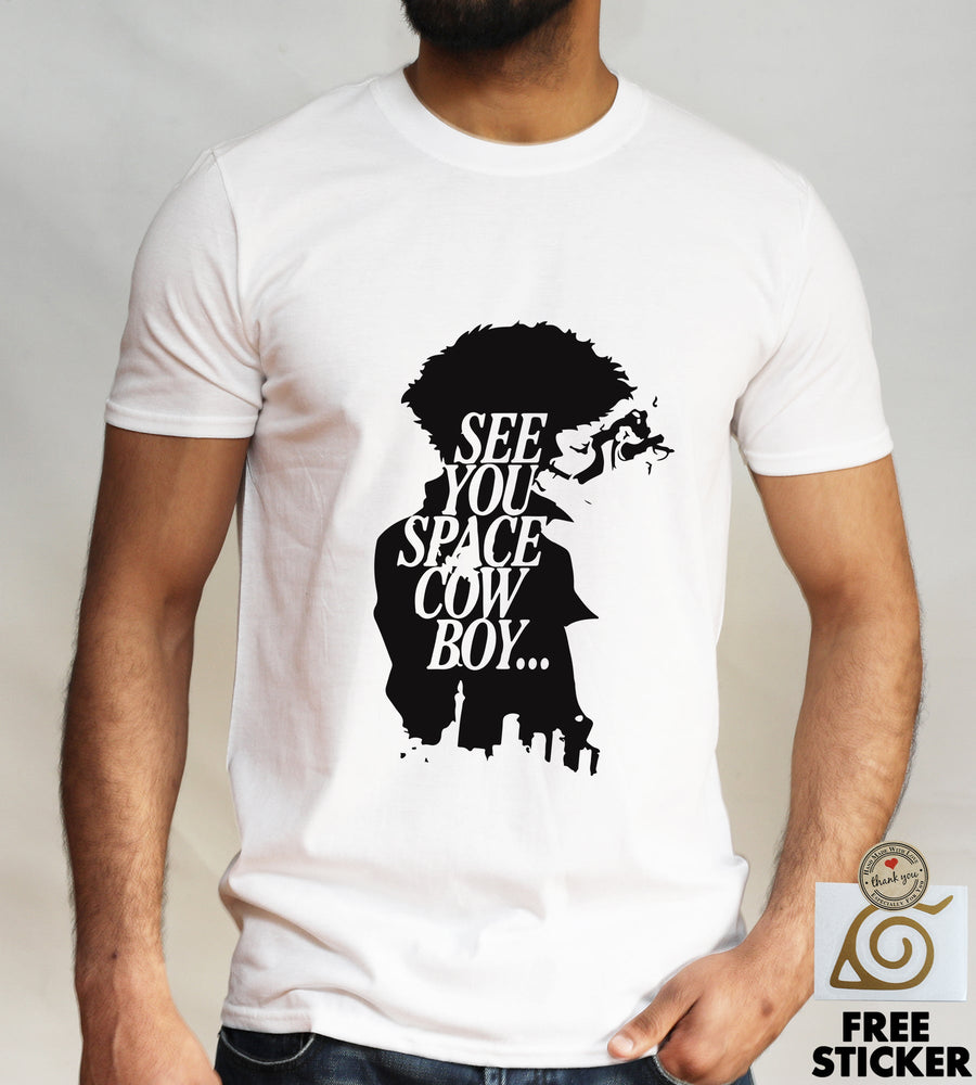 See You Space Cowboy T-shirt Spike Spiegel Cowboy Bebop Retro Anime Tee