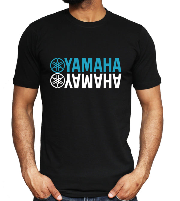 YAMAHA Mirrored Logo T-shirt Motorcycle Biker Tee Motorbike Rider Gift