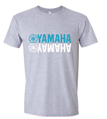 YAMAHA Mirrored Logo T-shirt Motorcycle Biker Tee Motorbike Rider Gift
