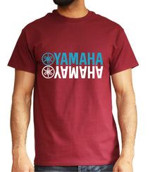 YAMAHA Mirrored Logo T-shirt Motorcycle Biker Tee Motorbike Rider Gift