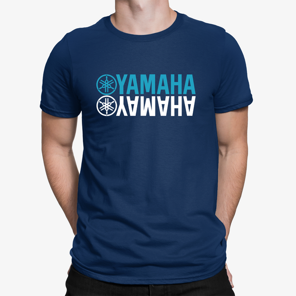 YAMAHA Mirrored Logo T-shirt Motorcycle Biker Tee Motorbike Rider Gift