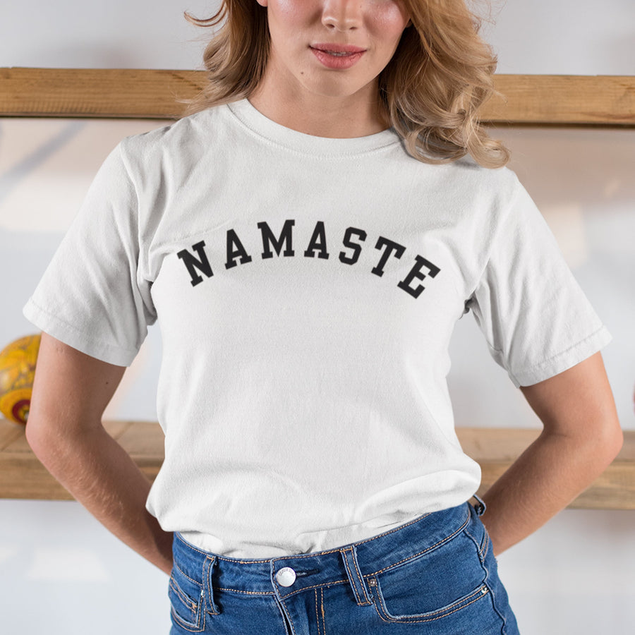 Namaste Cotton T-shirt Greetings Yoga Gift Spiritual Meditation Nature Lover Top