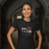 Free Palestine Peaceful Protest T-shirt, Stop War Stand With Palestinians Human Rights Graphic Rose Tee For Men Women, Save Palestine Top