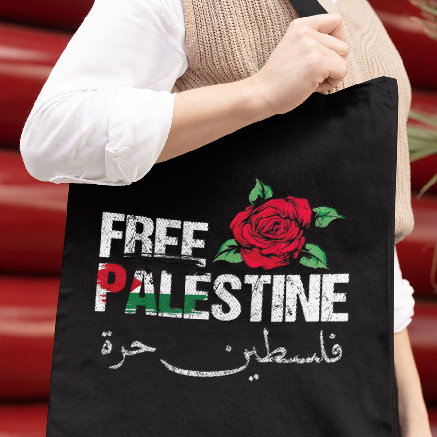 Free Palestine Stop War Human Rights Liberation Tote Bag, Activist Equality Liberal Political Awareness Storage Bag Gift For Him Her Kids